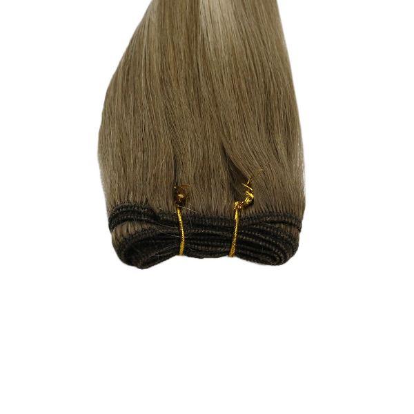 Sew In Weft Hair Extensions Ombre Brown with Blonde - 图片 4